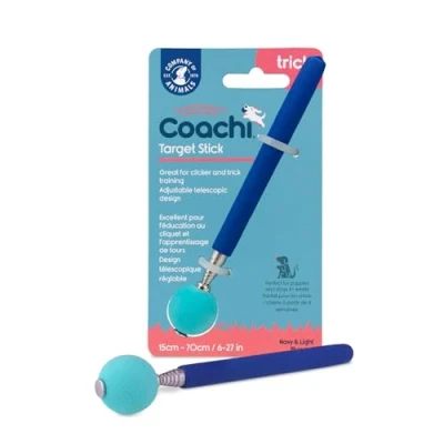 Immagine di Coachi Target Stick, disegno telescopico con pallina obiettivo, accessorio per l’addestramento clicker o di agilità, insegnare comandi e giochi, adatto a cani cuccioli.