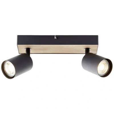 Immagine di Brilliant Jello Wood G93069/76 Faretto LED da soffitto (monocolore) GU10 4.5 W Legno, Nero
