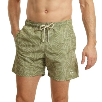 Immagine di Ript Performance Uomo Essentials Pantaloncini da bagno a rapida asciugatura con protezione solare UV 50, Stampa foglie di cachi, L