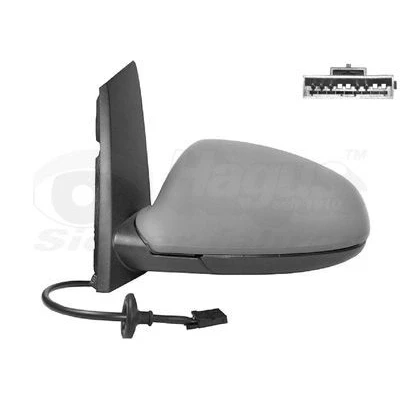 Immagine di Specchio retrovisore esterno Van Wezel 3749807 Sx con la prima mano completo, asferico, per regolazione elettrica specchio, termico