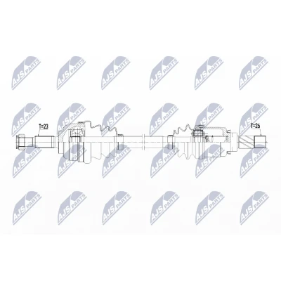 Immagine di NTY NPW RE 138 Albero motore / Semiasse Assale anteriore Sx 660 RENAULT: CLIO 3, Modus Grand