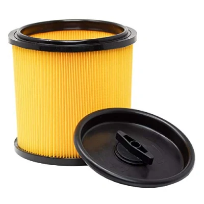 Immagine di filtro a secco per aspirapolvere Parkside PNTS 1200 1250 1300 A1 B2 C3 E4 F5 con coperchio limone
