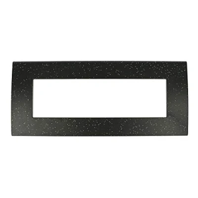 Immagine di Placche Compatibile Con Vimar Arke, Da 7 Moduli/Posti, Colore Nero Flash