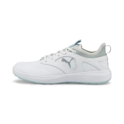 Immagine di Puma Golf Ignite Malibu Scarpe da golf, Donna, Taglia: 37.5, White/silver/lucite Sintetico / tessuto