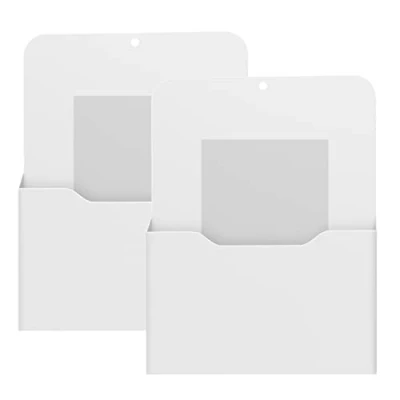 Immagine di MoKo Set di Scatola Portapenne, 2 Pezzi A4 Scatole Portapenne in Plastica con Magnete, Cancelleria e Prodotti per Ufficio, Accessorio Indispensabile Ritorno a Scuola, Bianco