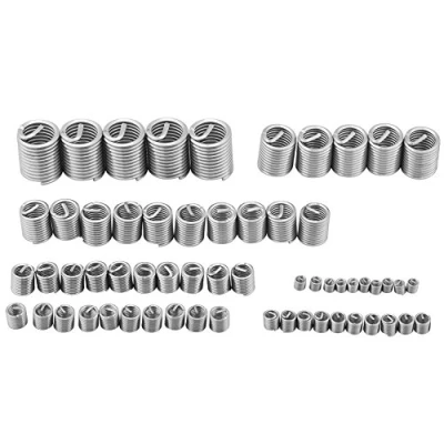 Immagine di Kit di riparazione per filettature in acciaio inox da 60 pz M3 M4 M5 M6 M8 M10 M12