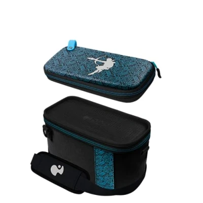 Immagine di PDP Custodia da viaggio GLOW Sheikah Shoot Overnight Case Nintendo Switch, Shoot, Nero e blu