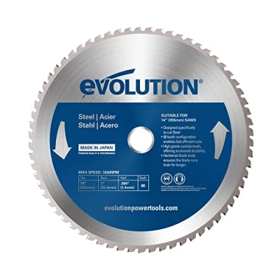 Immagine di Evolution M255TCT 52MS 255 mm Lama per taglio di acciaio dolce metallo a 52 denti con punte in carburo che pratica non genera surriscaldamento, ronzii o scintille
