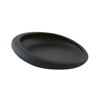 Immagine di Gedy Nero, G Iside Portasapone Bagno, Misure e Peso Prodotto: 2,9X15,2X11,5 CM &amp; 0,15 kg, Porta Sapone Solido Realizzato in Resina Sabbia, Design R&amp;S, 2 Anni di Garanzia, Unica