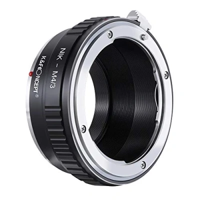 Immagine di Nikon AI Lente per Micro 4/3, K&amp;F Concept Adattatore di obiettivo 4/3 M4/3 G1 GH1 GH2 GF1 Olympus Panasonic Camera