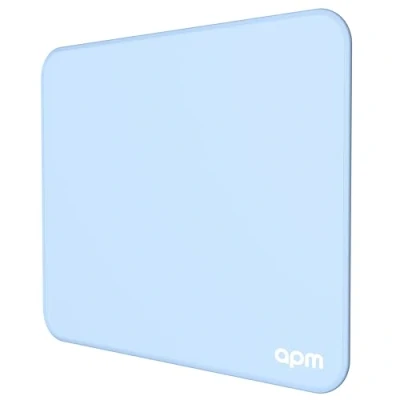 Immagine di APM Mousepad Tappetino per mouse ufficio, dimensioni 25 x 21 0,3 cm, base in gomma antiscivolo, lavabile, bordi tessuto durevole ottico, laser, gaming, viola, 571276