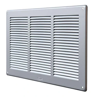 Immagine di La ventilazione GAL3424 Griglia di rettangolare in Alluminio Argento da Sovrapporre. Dimensioni 340x240 mm