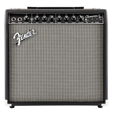 Immagine di Fender Champion II 50, Combo Amplificatore per Chitarra, 50W, Adatto Chitarra Elettrica, Maggiore Potenza, Effetti e Modelli di Amplificatori Migliorati, Nero/Argento