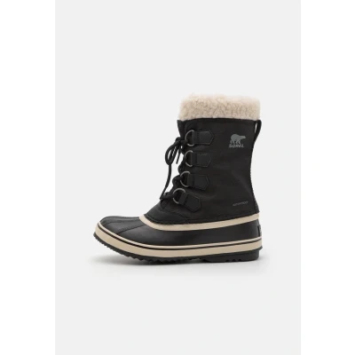 Immagine di Sorel Winter Carnival Boot WP, Stivali da Neve Impermeabili, Donna, Black/Stone 2024/2025, 38 EU