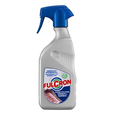 Immagine di FULCRON Super Pulitore Tessuti e Tappeti 500 ml, Detergente per con Formula Antiodore, Pulizia Profonda, Uso Quotidiano, Efficace Disodorante