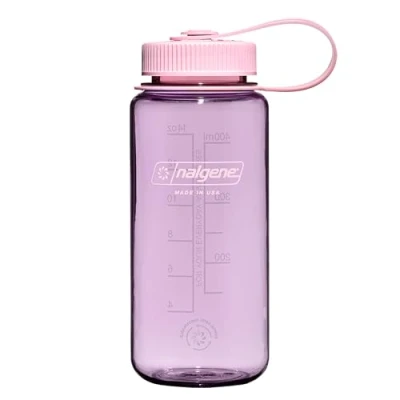 Immagine di Nalgene Sustain Borraccia in Tritan senza BPA, realizzata con materiale derivato dal 50% di rifiuti plastica, 473 ml, imboccatura larga, fiori ciliegio