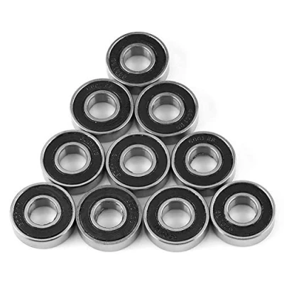 Immagine di cuscinetti a sfera 10PCS, profondi in acciaio 6001 2RS sigillati gomma durevole multiuso 12x28x8mm