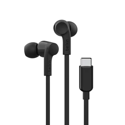 Immagine di Belkin SoundForm Auricolari con filo e microfono, cuffie in ear connettore USB C, C per iPad mini, Pro, Air, Samsung Galaxy, Google Pixel, Android altri; Nero