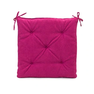 Immagine di Gözze Cuscino con Nastrini per il Fissaggio alla Sedia, Trapuntato, Darco, 100% Poliestere, 40 x 4 cm Violetto