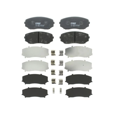 Immagine di TRW COTEC GDB3471 Kit pastiglie freno con segnalatore acustico usura accessori MITSUBISHI: PAJERO 4, Eclipse Cross, MAZDA: CX 7, FORD USA: Edge