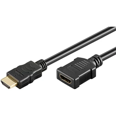 Immagine di goobay 61310 HDMI Cavo di prolunga ad alta velocità con Ethernet (4K@60Hz), Maschio a Femmina, Extender UHD per PS5/Xbox/laptop/monitor ecc. / 3 metri