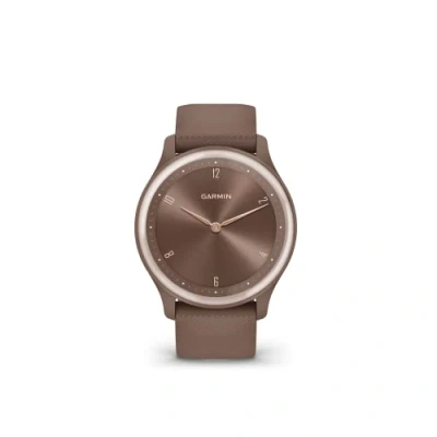 Immagine di Garmin vívomove Sport, Smartwatch ibrido, Cassa 40mm, Touchscreen OLED e Lancette, Cardio, SpO2, GPS connesso, Monitoraggio 24/7, Notifiche, Calendario, SMS emergenza (Walnut) (Ricondizionato)