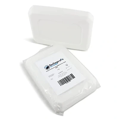 Immagine di Seifenprofis Sapone Base alla glicerina (Privo di SLS), Trasparente/Bianco (1kg Bianco)