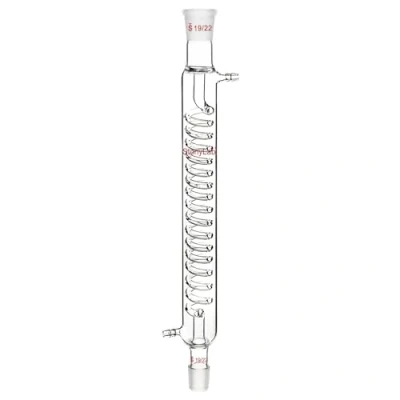Immagine di stonylab Condensatore Graham in Vetro con Giunto 19/22, Lunghezza del Guscio 300 mm, Borosilicato per Laboratorio