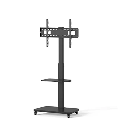 Immagine di conecto, supporto TV, per televisori da 37&quot; a 75&quot;, VESA fino 600x400, portata: max. 40 kg, orientabile (± 35), regolabile in altezza, mobile, incl. ripiano, nero