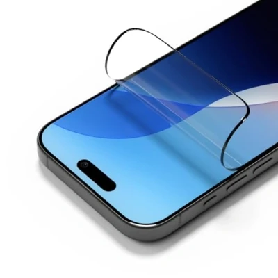 Immagine di RhinoShield Transparent Impact Screen Protector Pro Compatible with [iPhone 16 Pro] Superior Protection, Scratch Resistance, Static free, Blue Light Resistant, Installation Tool Included