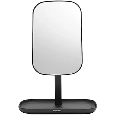 Immagine di Brabantia ReNew Bilancia Pesapersone Digitale con Piano in Vetro Portata 180 kg Piedini Morbidi Antiscivolo 4x Batterie AAA Incluse Soft Beige 30 x cm