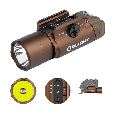 Immagine di OLIGHT PL Turbo Valkyrie 800 Lumen, Portata 515 Metri, Forte Concentrazione del Fascio Centrale, Adatto per Modello Batteria Orbitale 1913 (Deserto