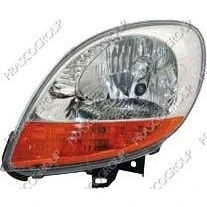 Immagine di PRASCO RN9174813 fari Dx H4 giallo con lampeggiatore senza motore regolazione assetto RENAULT: Kangoo I Express,