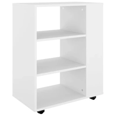 Immagine di vidaXL Mobiletto con Rotelle Bianco 60x35x75cm in Legno Ingegnerizzato