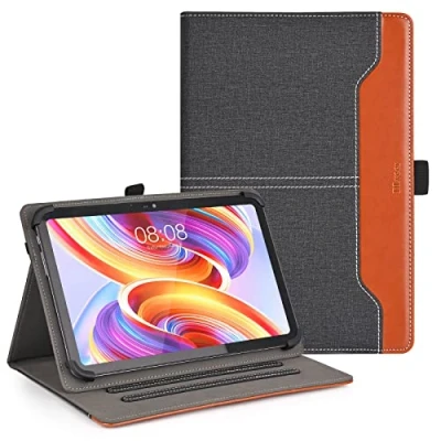 Immagine di DLveer Custodia Universale per Blackview Tablet 10 Pollici/Blackview Tab 60 WiFi 10.1&quot;/Honor Pad X8a 11 90 WiFi, Teclast M50/P50/T40Air, Cover in Pelle PU 11&quot;, Nero