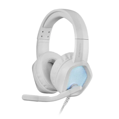 Immagine di Mars Gaming MH320 Bianco, Cuffie Al Neodimio, Flusso RGB, Microfono E Scatola Di Controllo