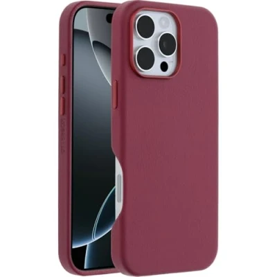 Immagine di OtterBox Symmetry Series Cactus Leather MagSafe custodia per iPhone 16 Pro Max, protettiva sottile antiurto, a prova di caduta, testata 3x vs norme MIL STD 810G, Rosso