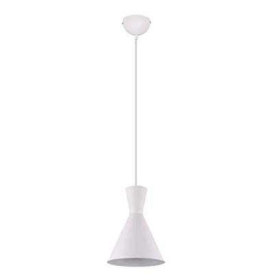 Immagine di Reality Leuchten Enzo R30781031 Lampadario a sospensione in metallo bianco opaco, 1 lampadina E27