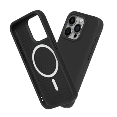 Immagine di RhinoShield SolidSuit Case Compatible with Magsafe for [iPhone 15 Pro] Shock Absorbent Slim Design Protective Cover Premium Matte Finish 3.5M / 11ft Drop Protection Classic Black