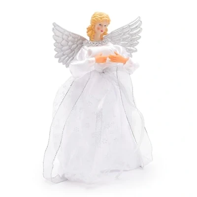 Immagine di Christmas Concepts® 30 cm (12&quot;) Angelo tradizionale in cima all&#039;albero Decorazione per la dell&#039;albero di Natale Oro o argento (argento)