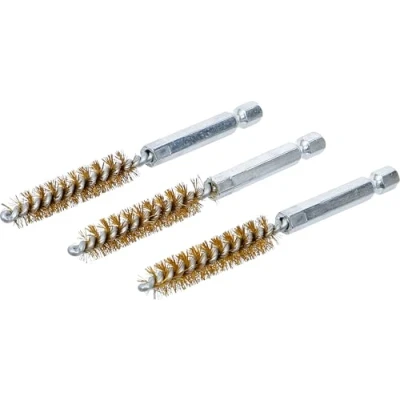 Immagine di BGS technic 3078 10 M Spazzola in ottone, 3 pezzi mm con attacco esagonale da 6,3 (1/4&quot;)