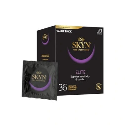 Immagine di SKYN LifeStyles Elite Preservativi sintetici in poliisoprene, senza lattice, 36 pezzi (la confezione può variare)