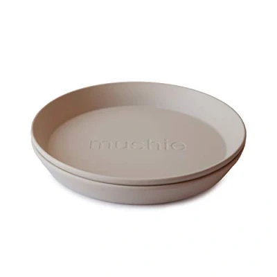 Immagine di mushie Piatti Bambini Set di 2 Senza BPA Stoviglie Sicure per Lavastoviglie e Microonde Prodotto in Danimarca Vanilla