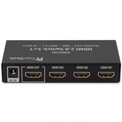 Immagine di FeinTech VSW03102 HDMI 2.0 Switch 3x1 commutazione automatica 4K 60Hz HDR CEC