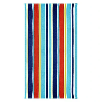 Immagine di Superior Collection Luxurious Jacquard Asciugamani da Spiaggia, in Cotone Pettinato, Oversize Oceana Stripe