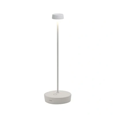 Immagine di Zafferano, Lampada Swap Pro, da Tavolo Ricaricabile e Senza Fili con Controllo Touch, Adatta per Salotto ed Esterni, Dimmer, 2700 K, Altezza 32,5 cm, Colore Bianco