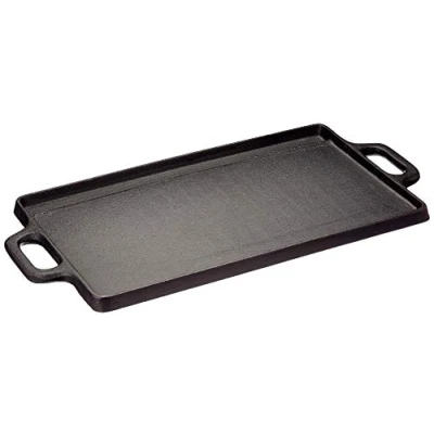 Immagine di Baumalu 385224 Bistecchiera in ghisa, Utilizzabile su entrambi i lati, Nero, 38 cm