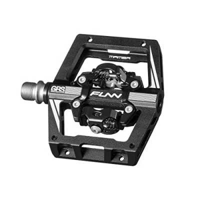 Immagine di Funn Mamba S Pedali MTB Clipless, per Mountain Bike con Piattaforma Compatta a Doppio Lato, Compatibili Tacchetti SPD, Bicicletta Asse in CrMo da 9/16 pollici (Nero)