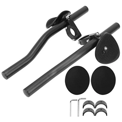 Immagine di Keenso Manubrio Resto Bici da Strada, Bracciolo Regolabile per Bicicletta Mountain Aerobar Strada TT Bar Diviso Relaxtion Lunga Distanza Altro Ciclismo
