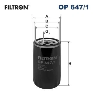 Immagine di FILTRON OP 647/1 Filtro olio 3/4 16 UNF ad avvitamento